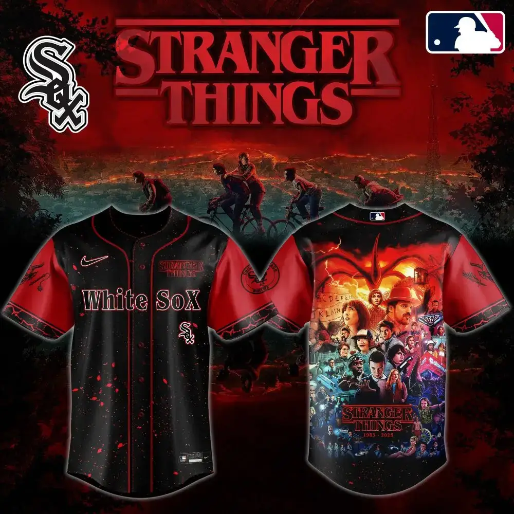 Stranger Things X White Sox Baseball Jersey - Limited Edition Fan Gear Image