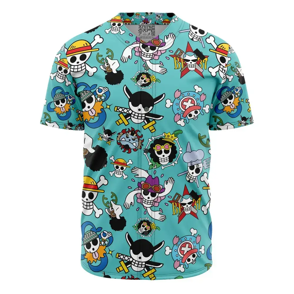 Strawhats Jolly Roger One Piece Baseball Jersey Image