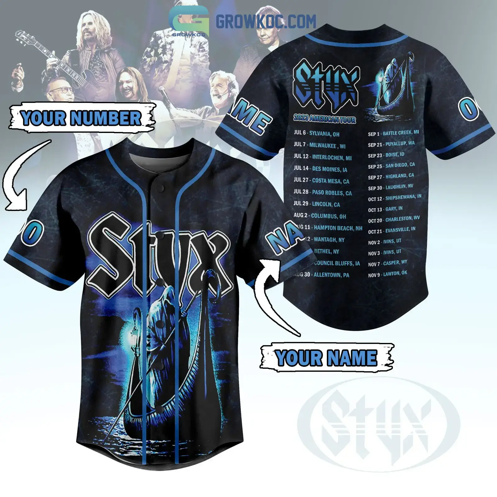 Stux 2023 American Tour Personalized Baseball Jersey Image