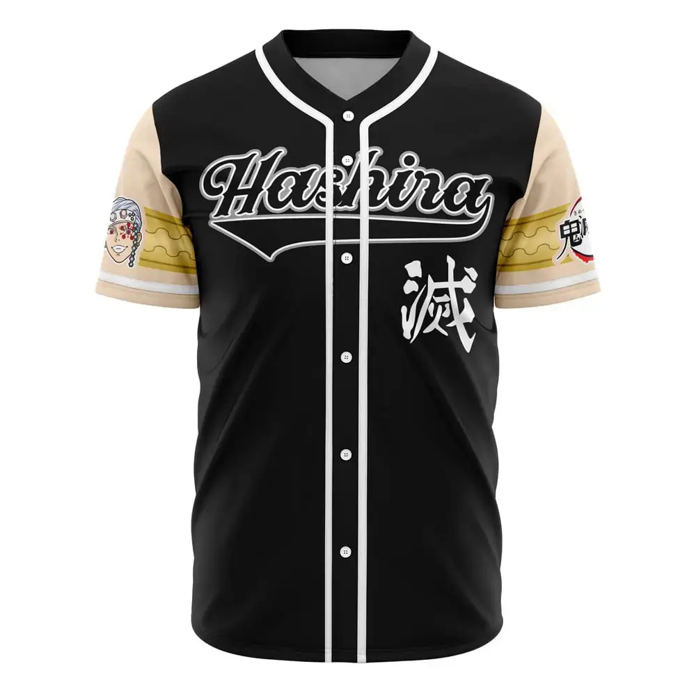 Stylish Black & Beige Baseball Jersey With Unique Graphics - Perfect For Sports & Casual Wear Image