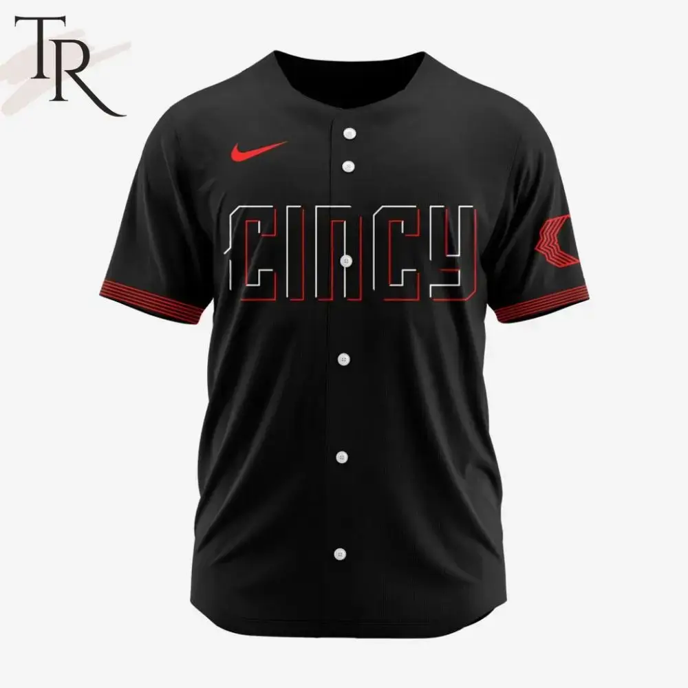 Stylish Black Cincy Baseball Jersey - Premium Athletic Wear For Fans & Players Image