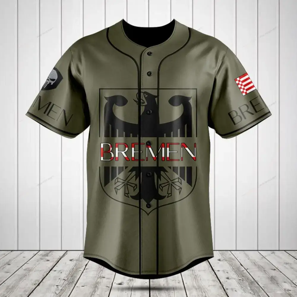 Stylish Bremen Baseball Jersey - Eagle Crest Design, Perfect For Sports & Casual Wear Image