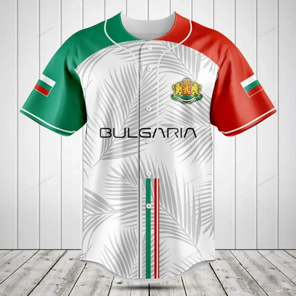 Stylish Bulgaria Flag Baseball Jersey - Premium Quality, Unique Design Image