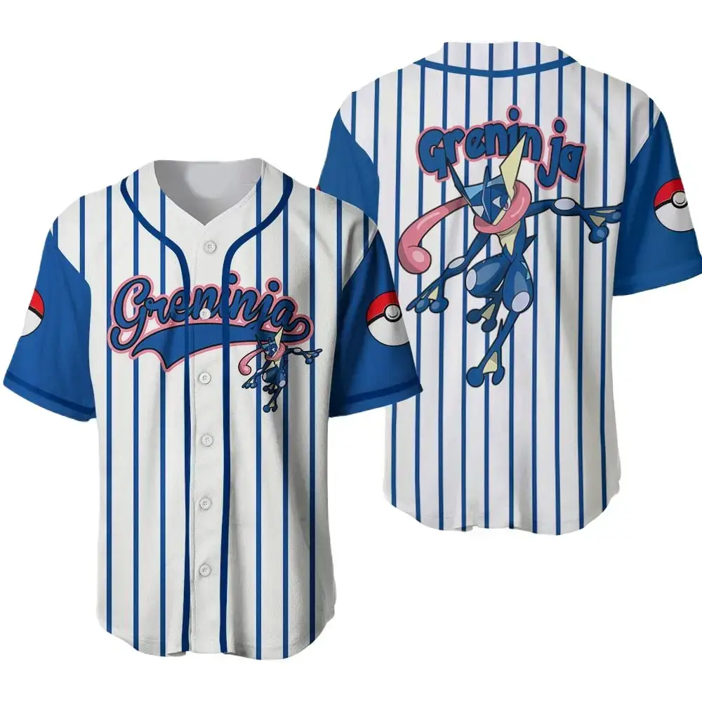 Stylish Greninja Baseball Jersey - Perfect Gift For Pokémon Fans! Image