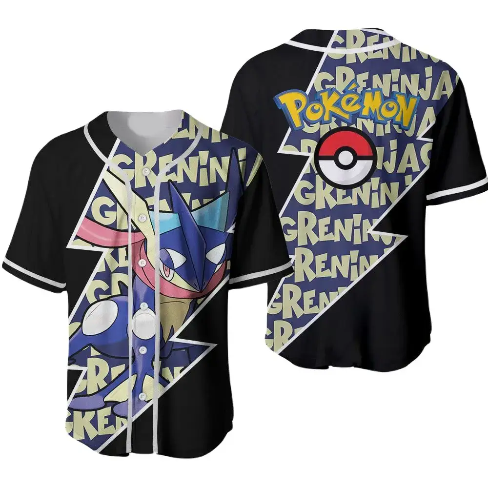 Stylish Greninja Pokémon Jersey – Ultimate Fan Baseball Shirt Image
