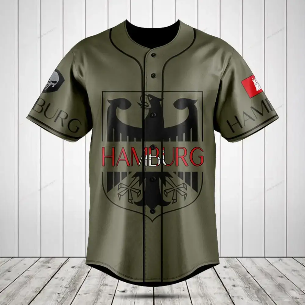 Stylish Hamburg Baseball Jersey - Unique Eagle Design, Perfect Gift For Fans Image