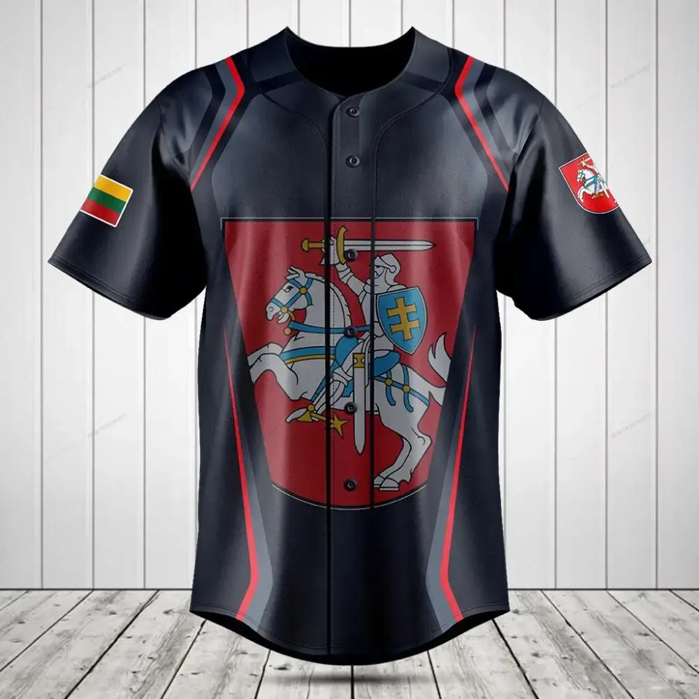 Stylish Lithuanian Knight Baseball Jersey – Bold Design & Premium Quality Image