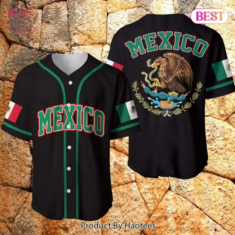 Stylish Mexico Baseball Jersey - Vibrant Design, National Pride Apparel Image