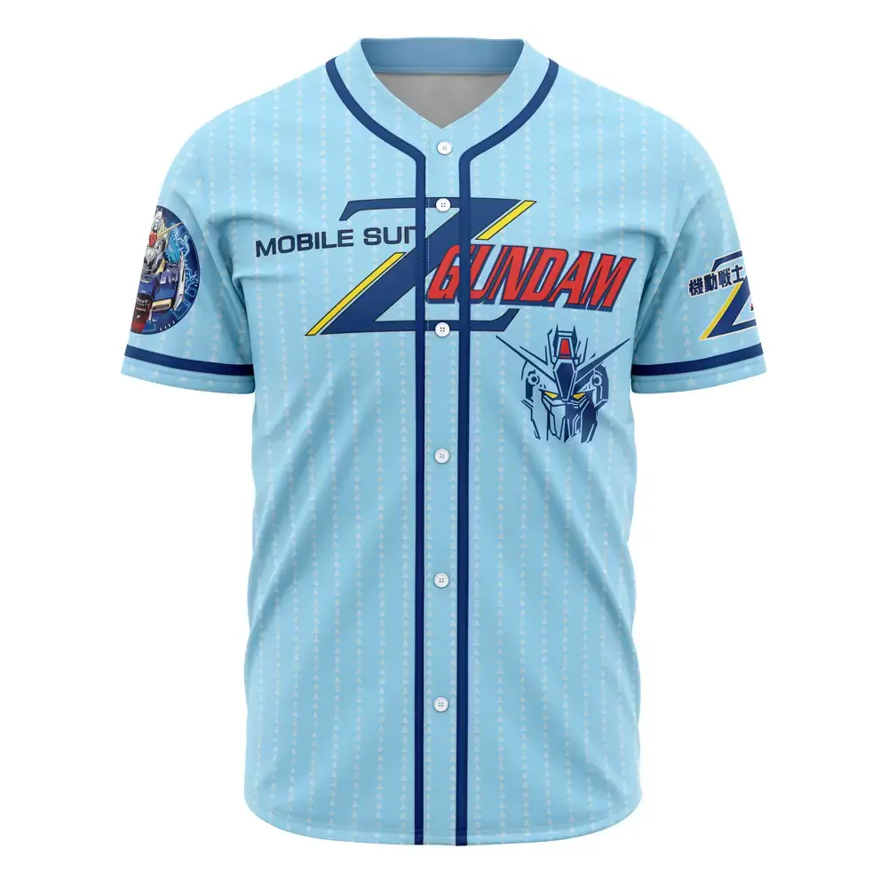 Stylish Mobile Suit Zeta Gundam Baseball Jersey – Anime Fans Must-Have Image