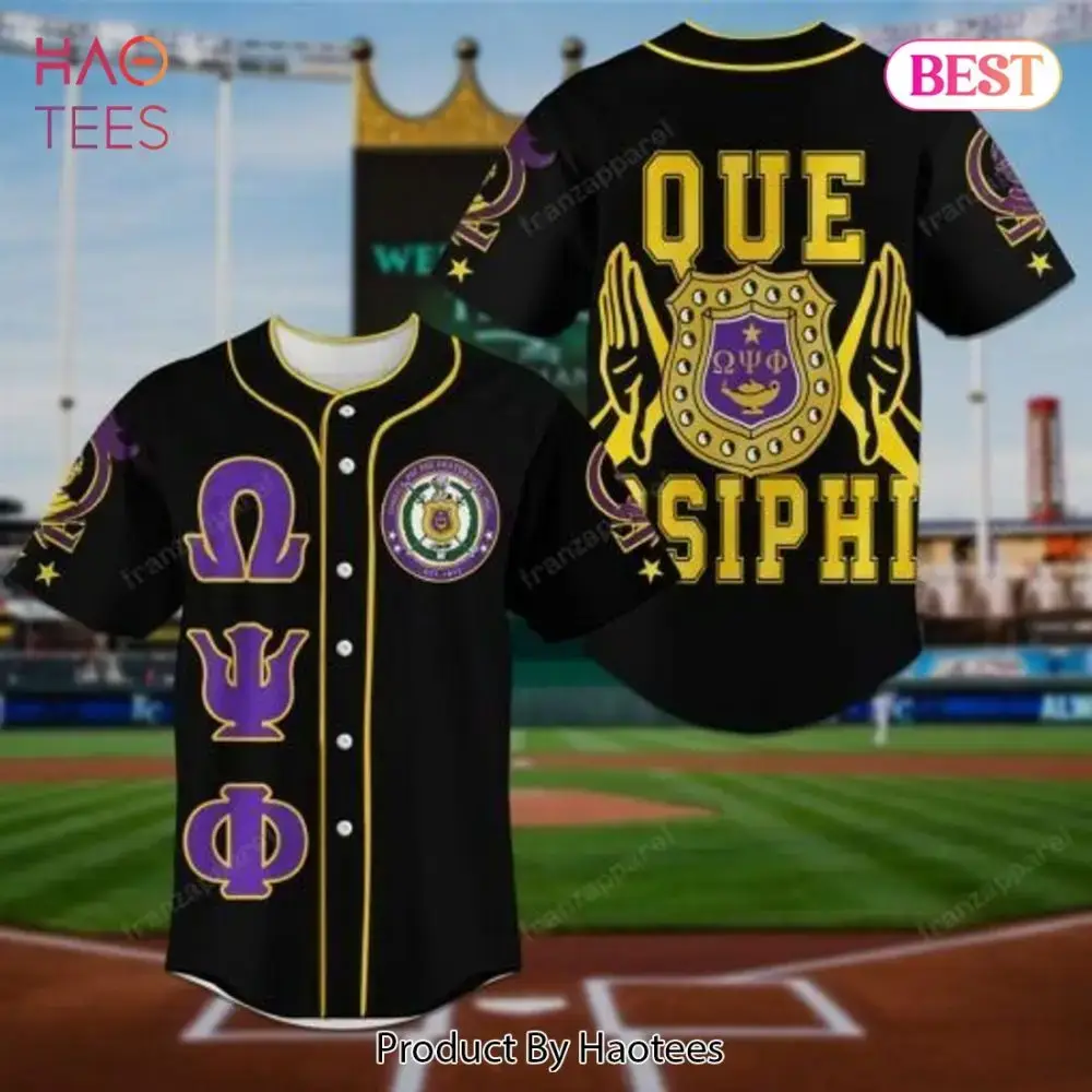 Stylish Omega Psi Phi Baseball Jersey – Perfect For Fraternity Fans! Image