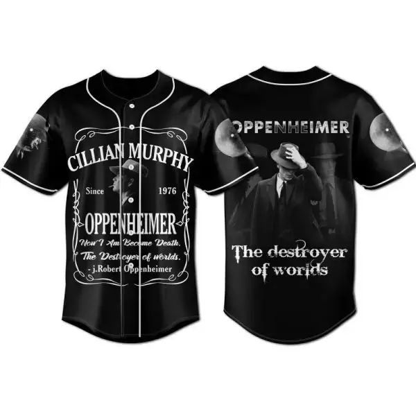 Stylish Oppenheimer Baseball Jersey - Unique Graphic Tee For Fans Image