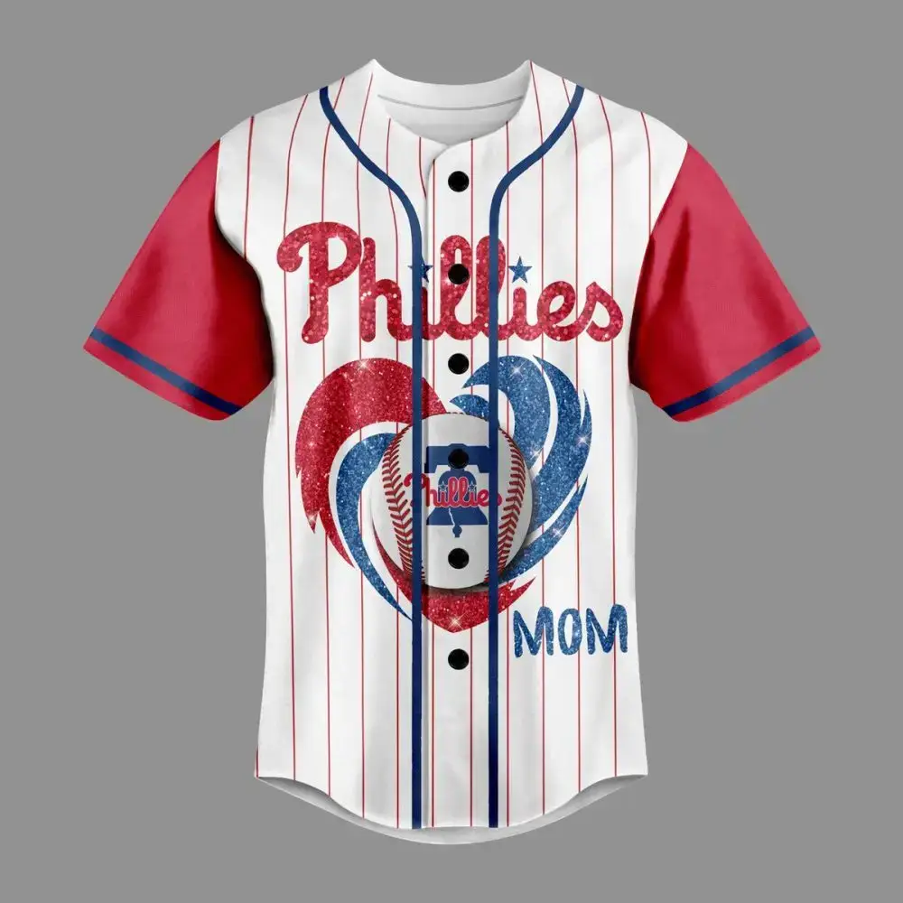 Stylish Phillies Baseball Mom Jersey - Perfect Gift For Game Days! Image