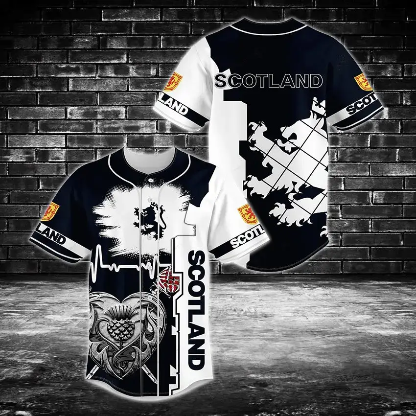Stylish Scotland Baseball Jersey - Unique Design, Perfect Gift For Fans! Image