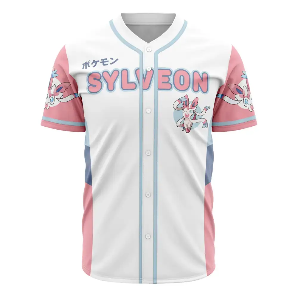 Stylish Sylveon Baseball Jersey – Perfect For Pokémon Fans! Image