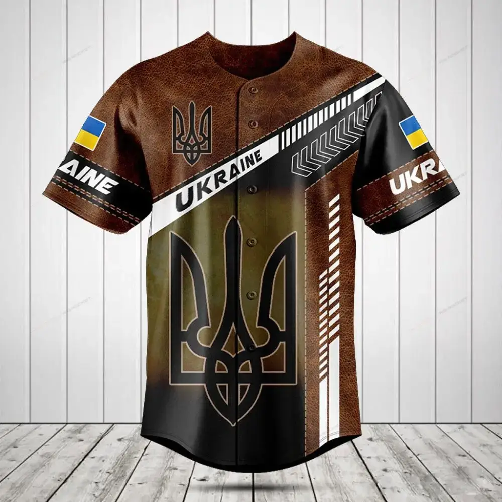 Stylish Ukraine Flag Baseball Jersey – Unique Design, Premium Quality Image