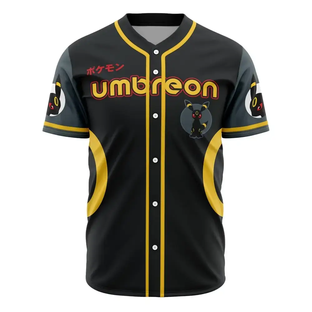 Stylish Umbreon Baseball Jersey - Premium Anime Fan Apparel For Gamers & Collectors Image