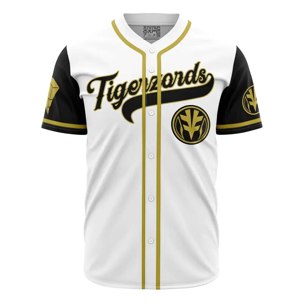 Stylish White & Black Baseball Jersey - Custom Design, Premium Quality, Perfect For Fans & Players Image