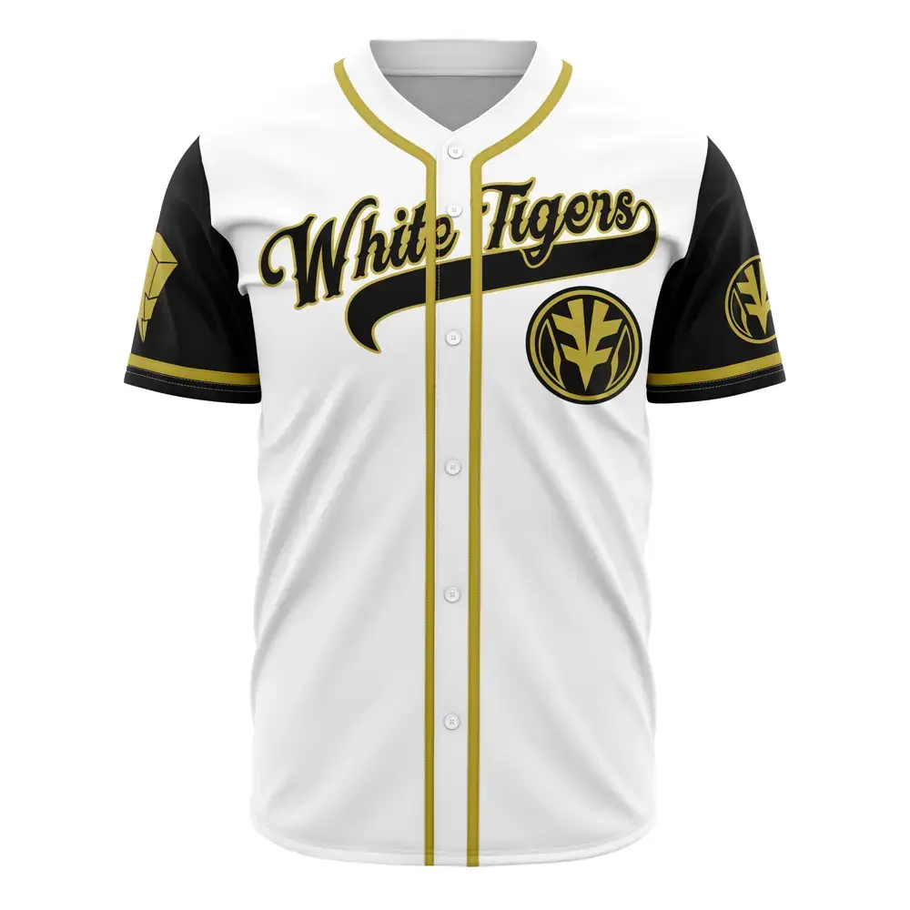 Stylish White Tigers Baseball Jersey – Premium Design, Unisex, Breathable Fabric Image
