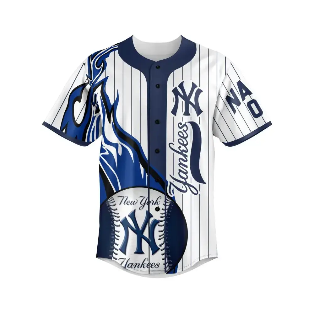 Stylish Yankees Baseball Jersey - Bold Design, Perfect Gift For Fans! Image