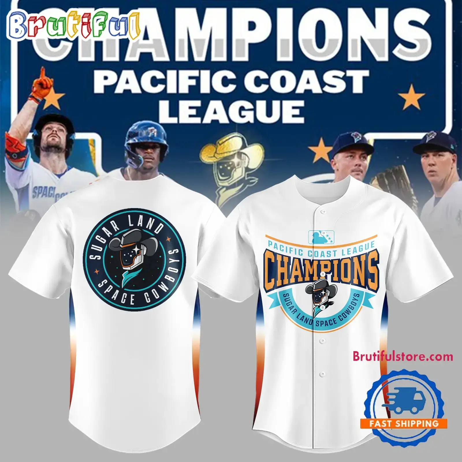 Sugar Land Space Cowboys Pacific Coast League 2024 Baseball Jersey Image