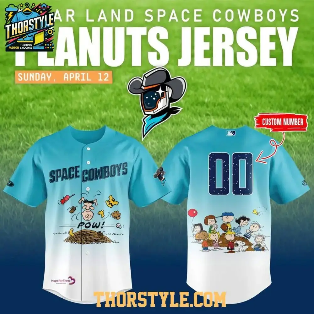 Sugar Land Space Cowboys Peanuts Night 2026 Personalized Baseball Jersey Image