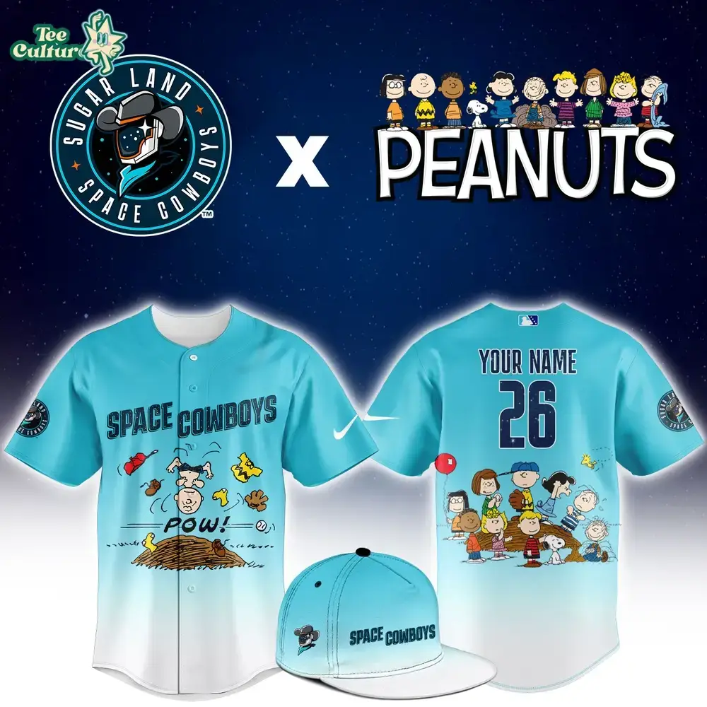Sugar Land Space Cowboys Peanuts Theme Night Collector Jersey Image