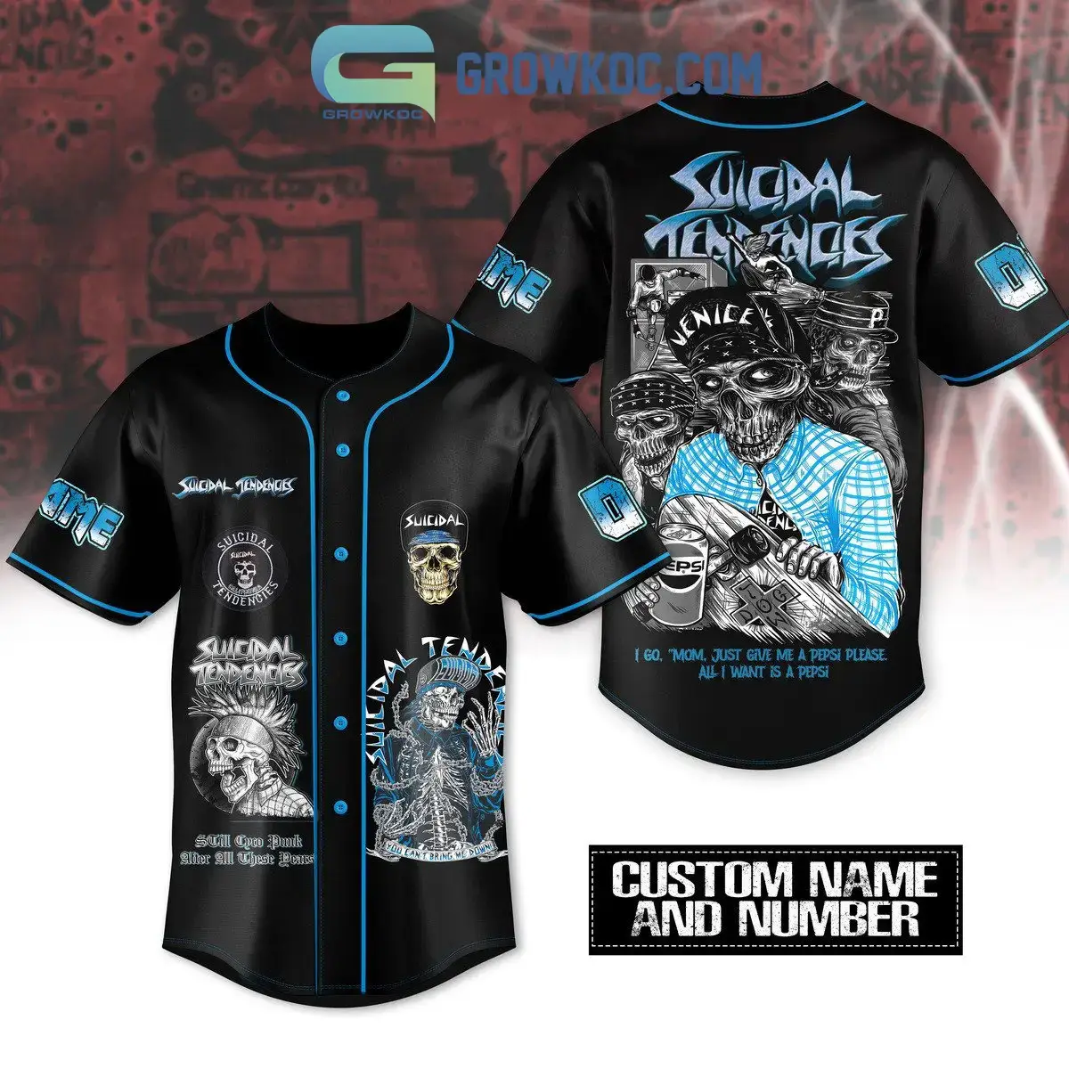 Suicidal Tendencies Just Give Me A Pepsi Please All I Want Is A Pepsi Personalized Baseball Jersey Image
