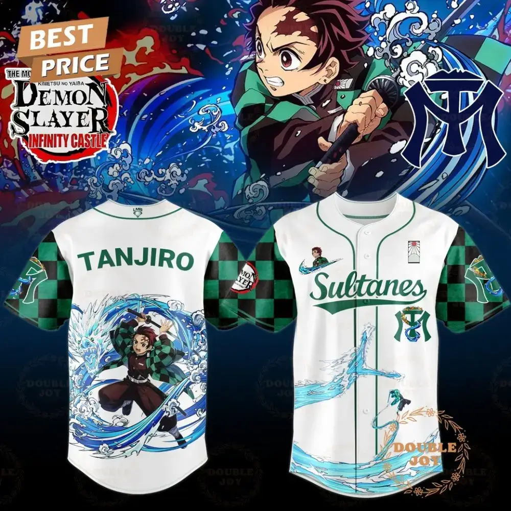 Sultanes De Monterrey X The Movie Demon Slayer Tanjiro Limited Edition Baseball Jersey Image