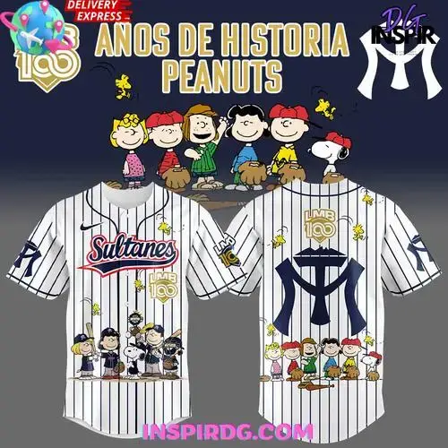 Sultanes Peanuts 100 Years Lmb Special Baseball Jersey Image