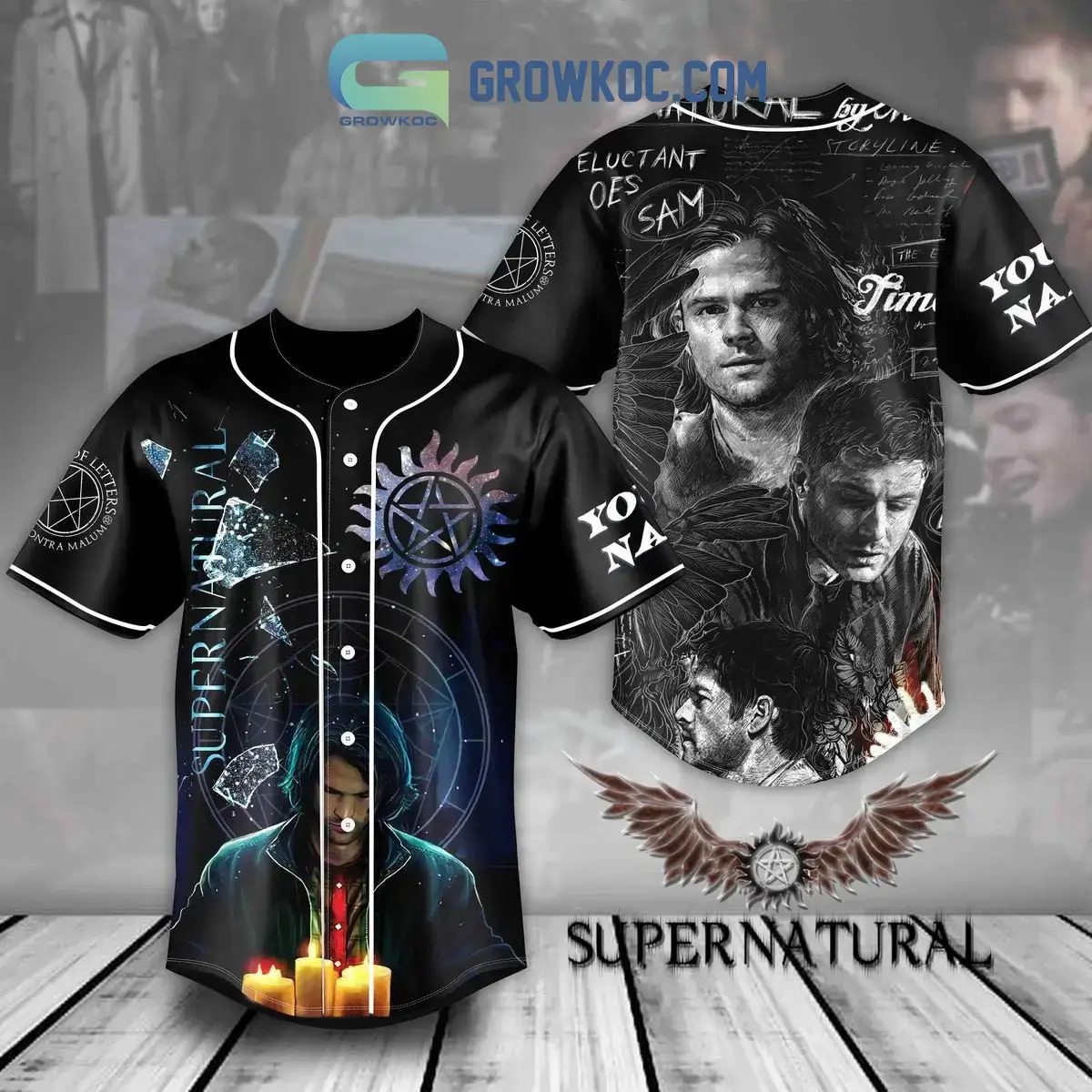 Supernatural Sam Winchester Personalized Baseball Jersey Image
