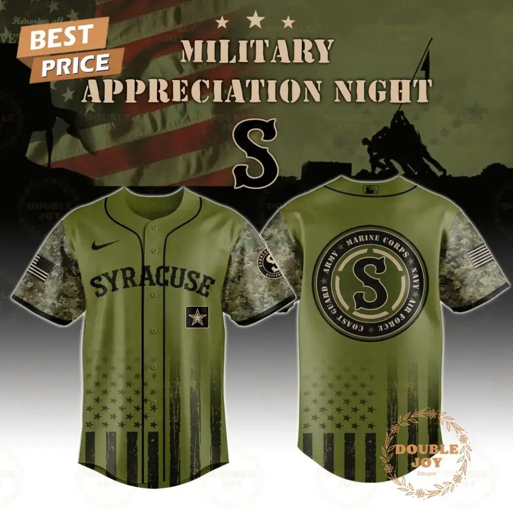 Syracuse Mets Military Appreciation Night 2025 Special Edition Baseball Jersey Image