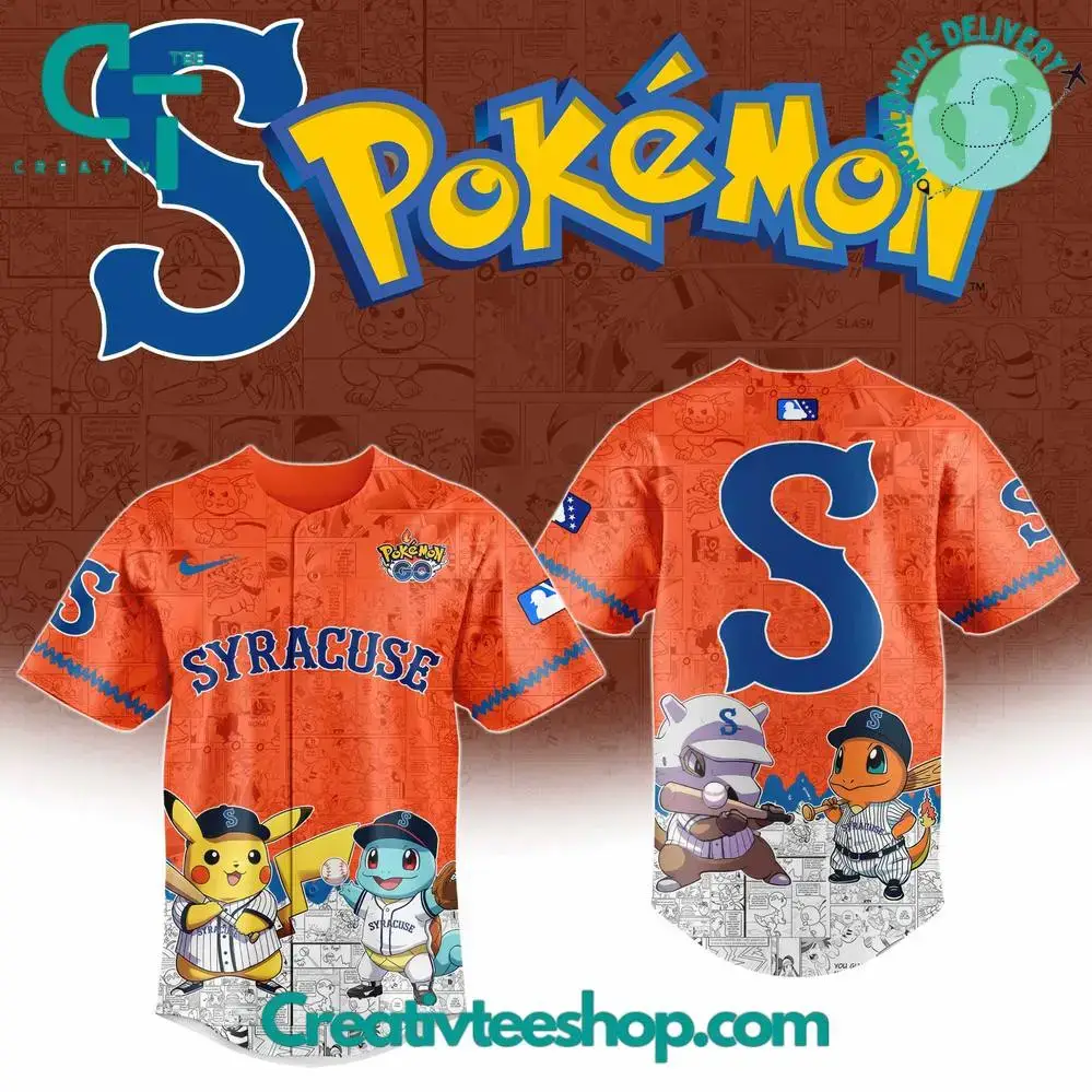 Syracuse Mets X Pokemon Go Special Baseball Jersey Image