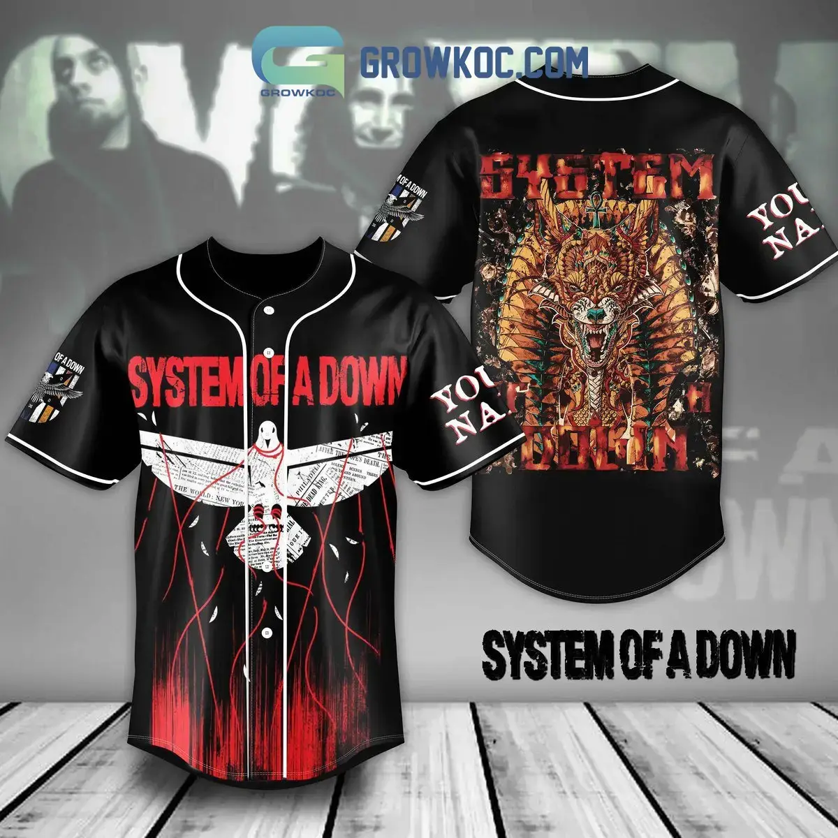 System Of A Down System Personalized Baseball Jersey Image