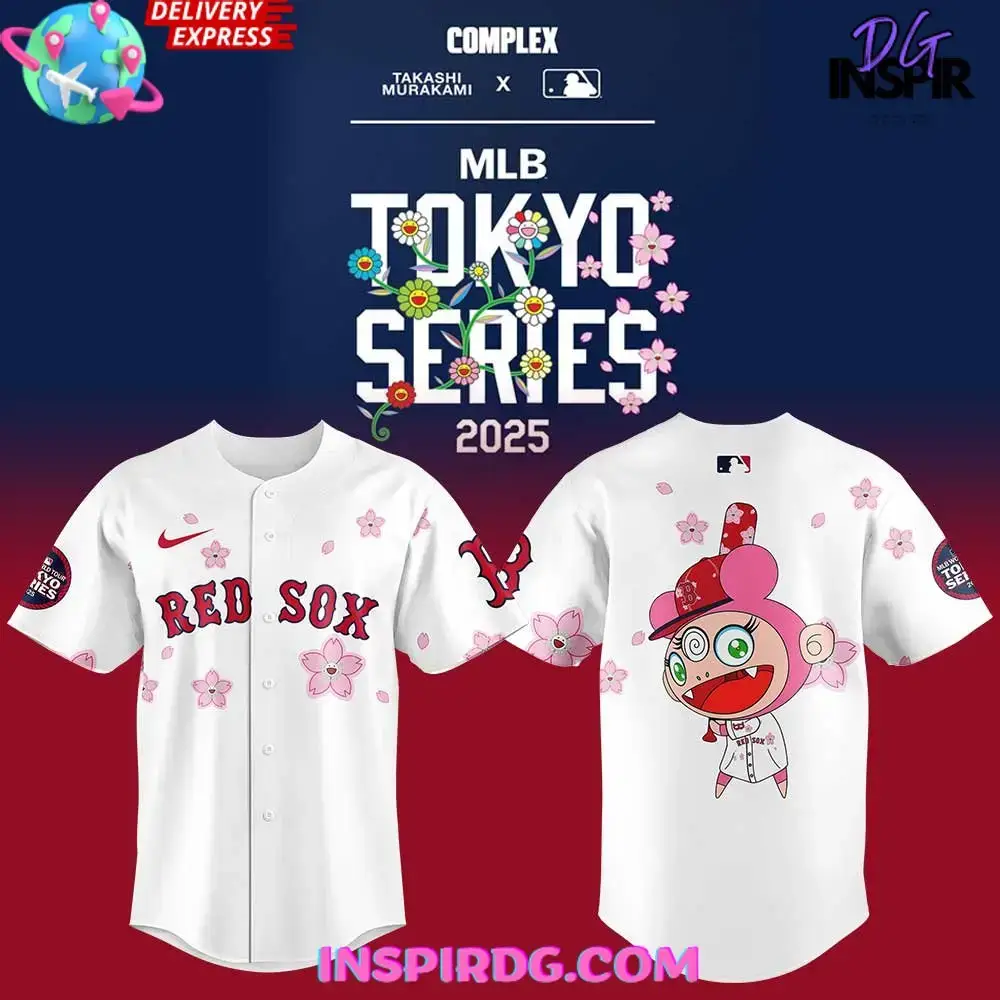 Takashi Murakami X Mlb World Tour Tokyo Series 2025 Boston Red Sox Jersey Image