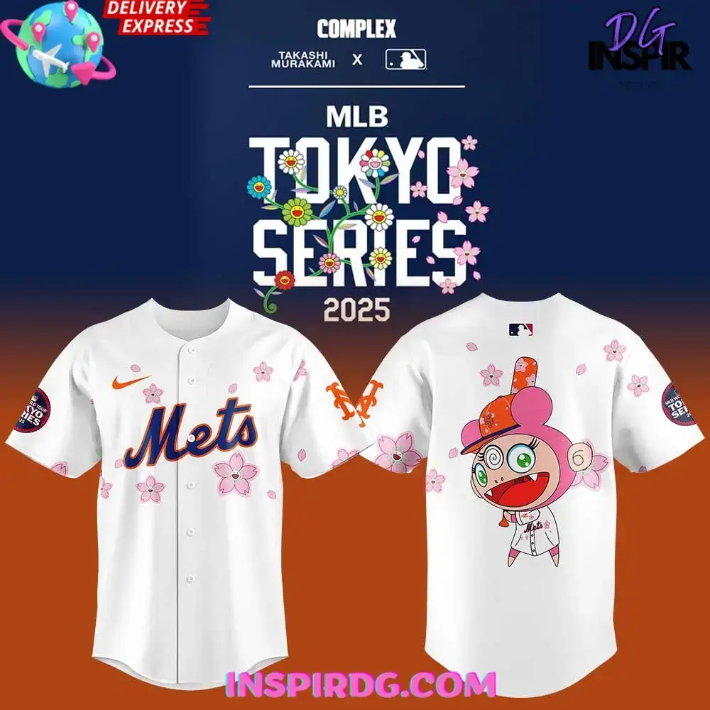 Takashi Murakami X Mlb World Tour Tokyo Series 2025 New York Mets Jersey Image
