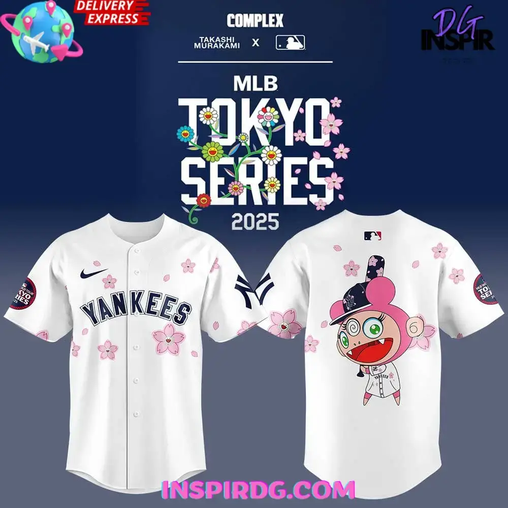Takashi Murakami X Mlb World Tour Tokyo Series 2025 New York Yankees Jersey Image