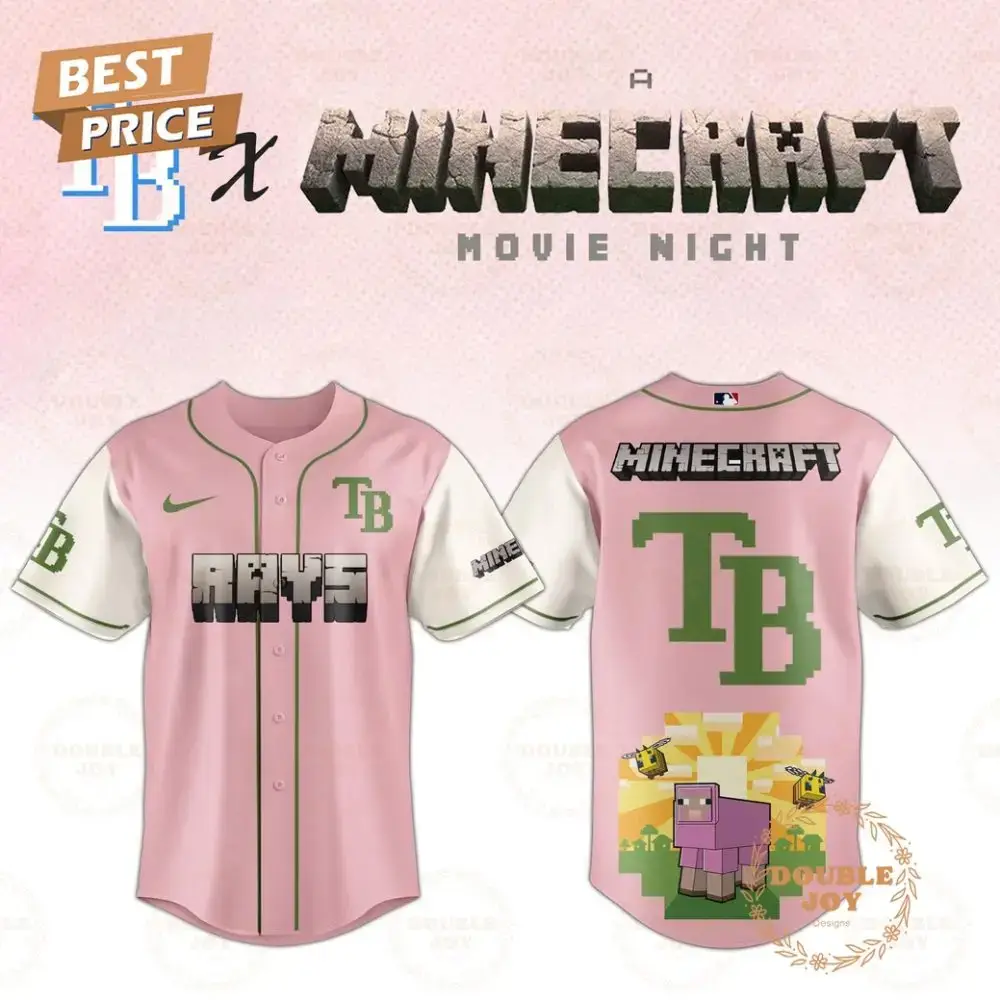 Tampa Bay Rays 2025 A Minecraft Movie Night Special Edition Baseball Jersey Image