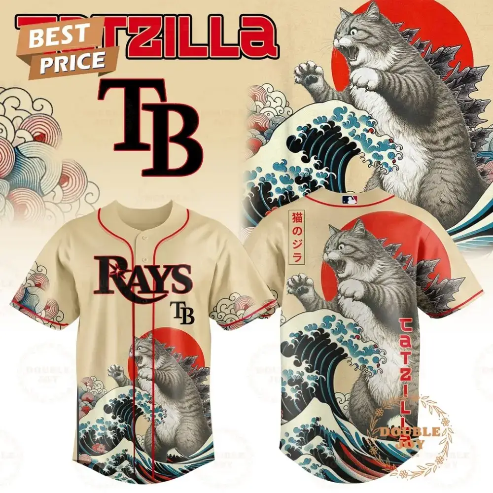 Tampa Bay Rays Catzilla 2025 Japan Limited Edition Baseball Jersey Image
