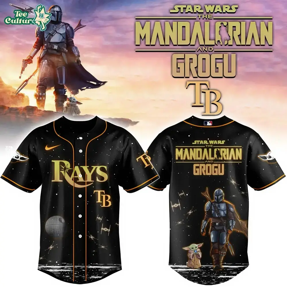Tampa Bay Rays Grogu & Mandalorian Special Edition Baseball Jersey Image