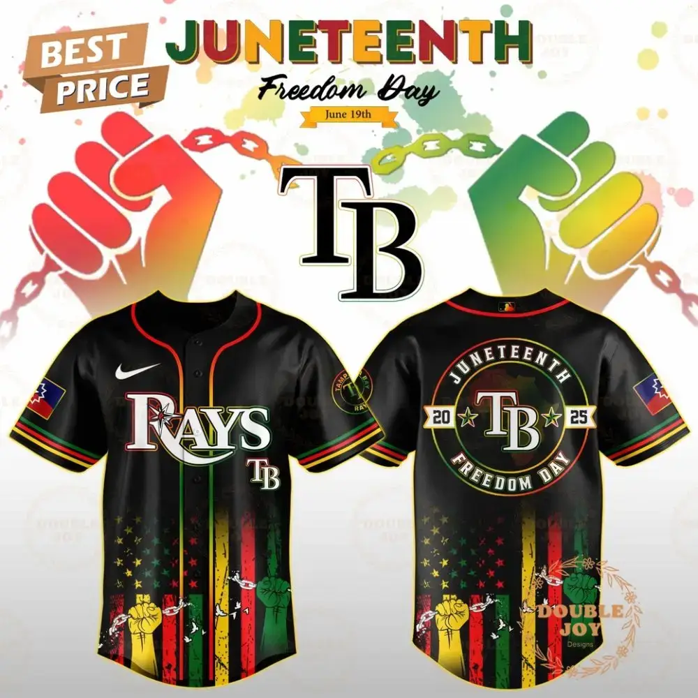Tampa Bay Rays Juneteenth Freedom Day 2025 Special Edition Baseball Jersey Image