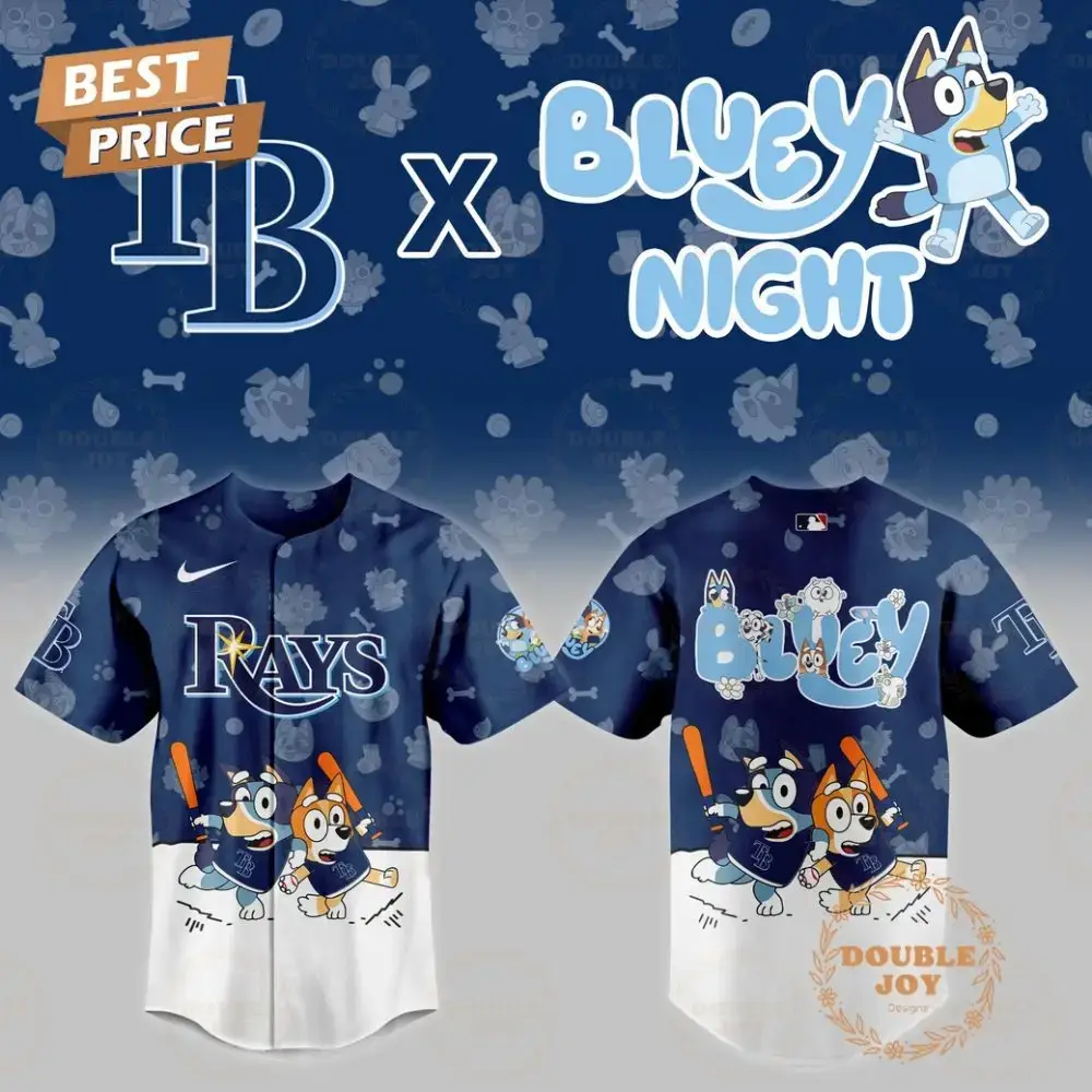 Tampa Bay Rays Mlb 2025 Bluey Night New Edition Baseball Jersey Image