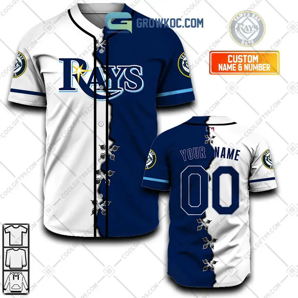 Tampa Bay Rays MLB Personalized Mix Baseball Jersey Image