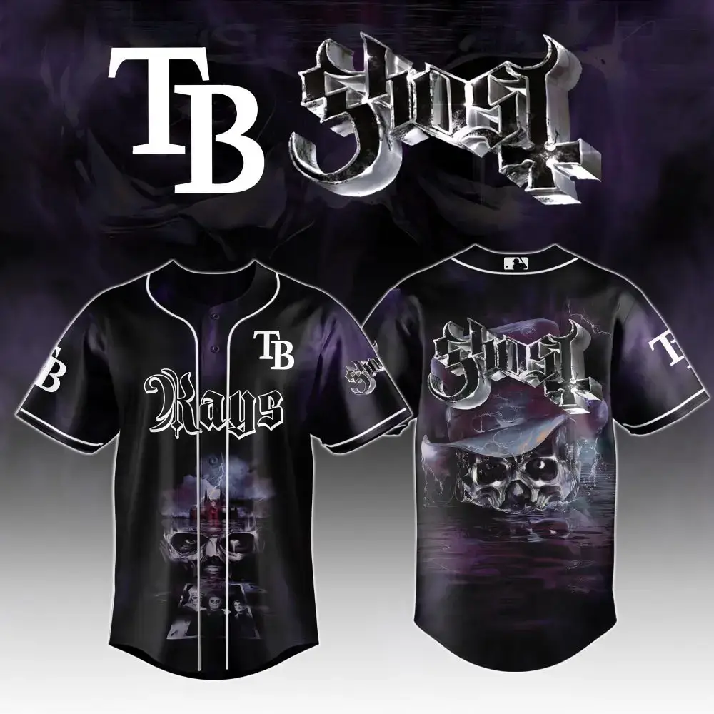 Tampa Bay Rays Mlb X Ghost Night Show Custom Baseball Jersey Image