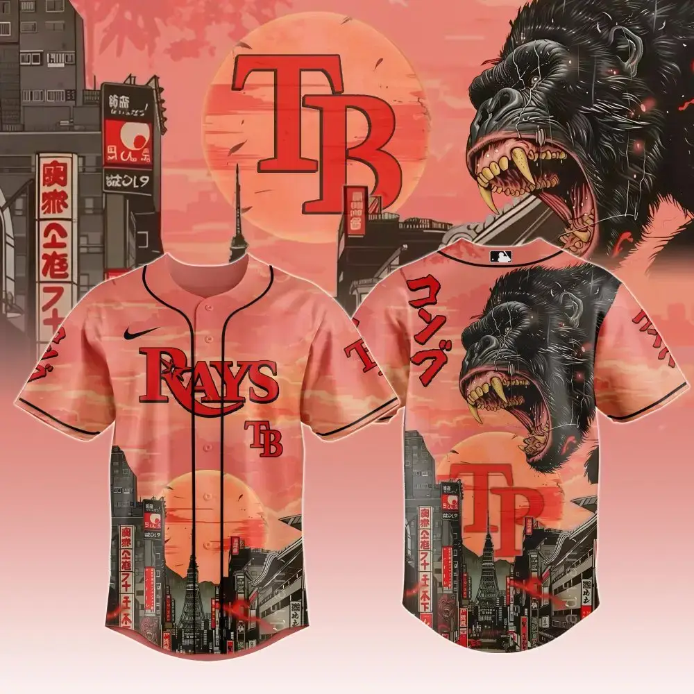 Tampa Bay Rays Mlb X Kong Collection 1 Custom Baseball Jersey Image