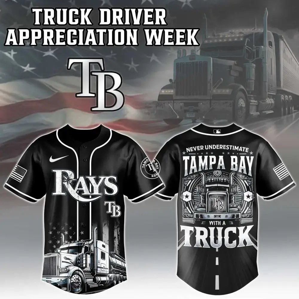 Tampa Bay Rays Mlb X Nation Truck Driver Appreciation Week Limited Edition Custom Baseball Jersey Image