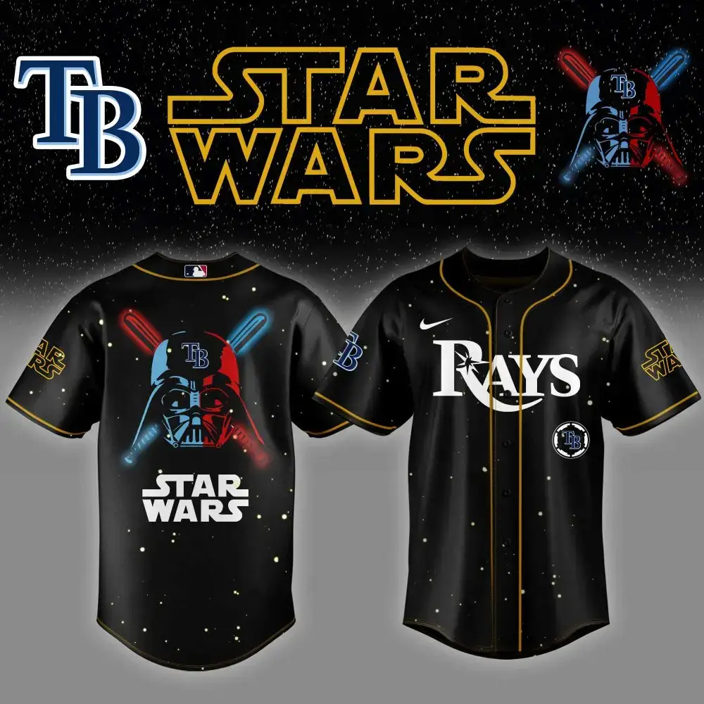 Tampa Bay Rays Mlb X Starwars Custom Baseball Jersey Image