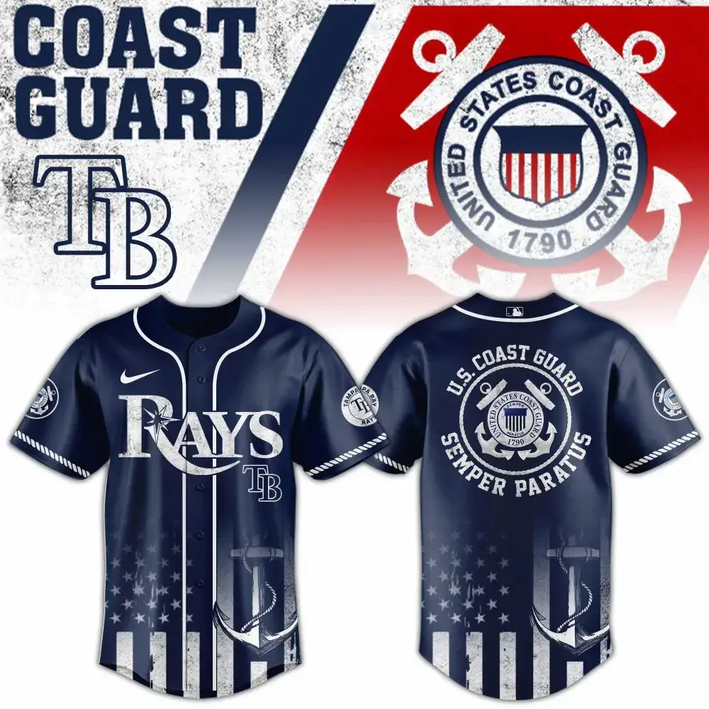 Tampa Bay Rays Mlb X Usa Coast Guard Custom Baseball Jersey Image