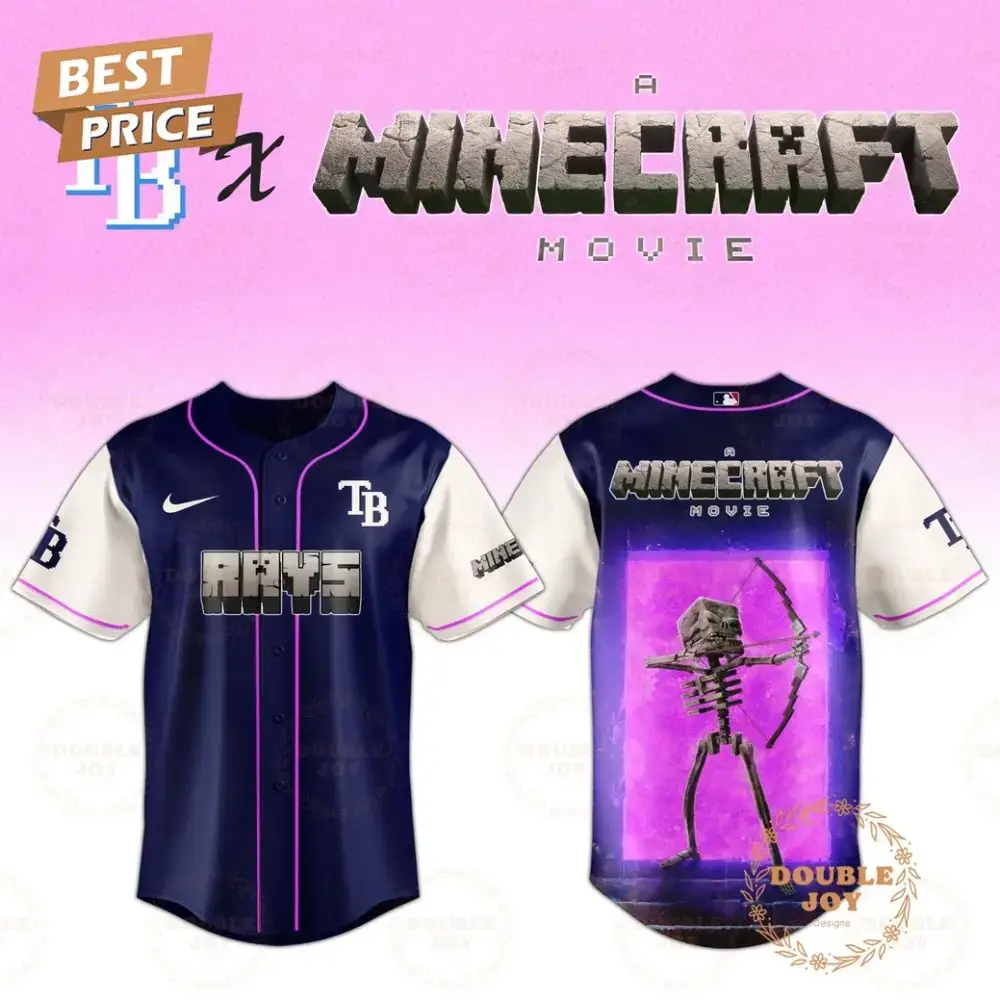 Tampa Bay Rays Skeleton A Minecraft Movie 2025 Special Edition Baseball Jersey Image