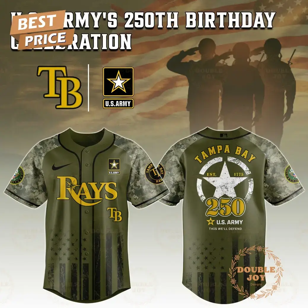 Tampa Bay Rays U.S. Army's 250th Limited Edition Baseball Jersey Image