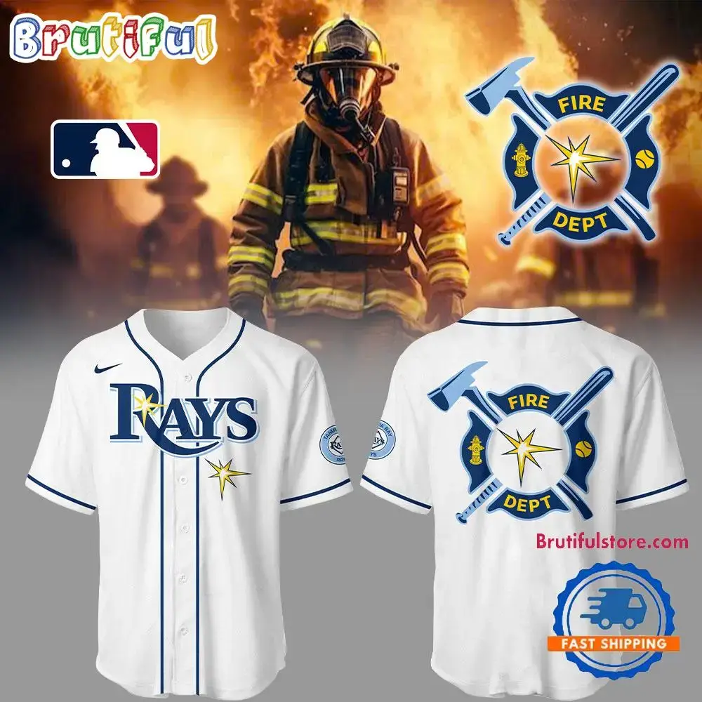 Tampa Bay Rays x Firefighter Appreciation Night White Jersey Image